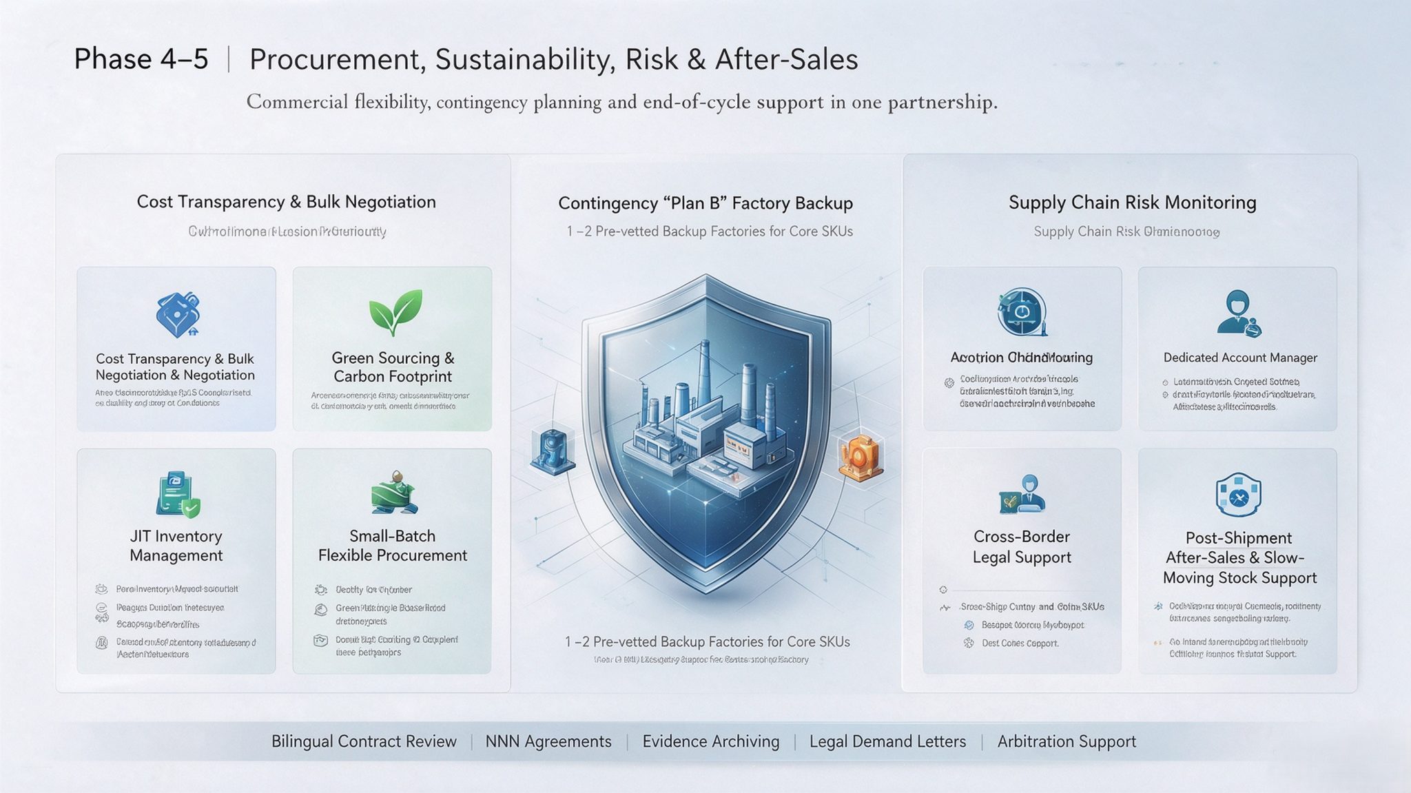 procurement, sustainability, risk & after sales