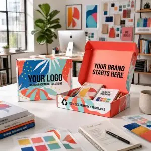 custom printed shipping box logo