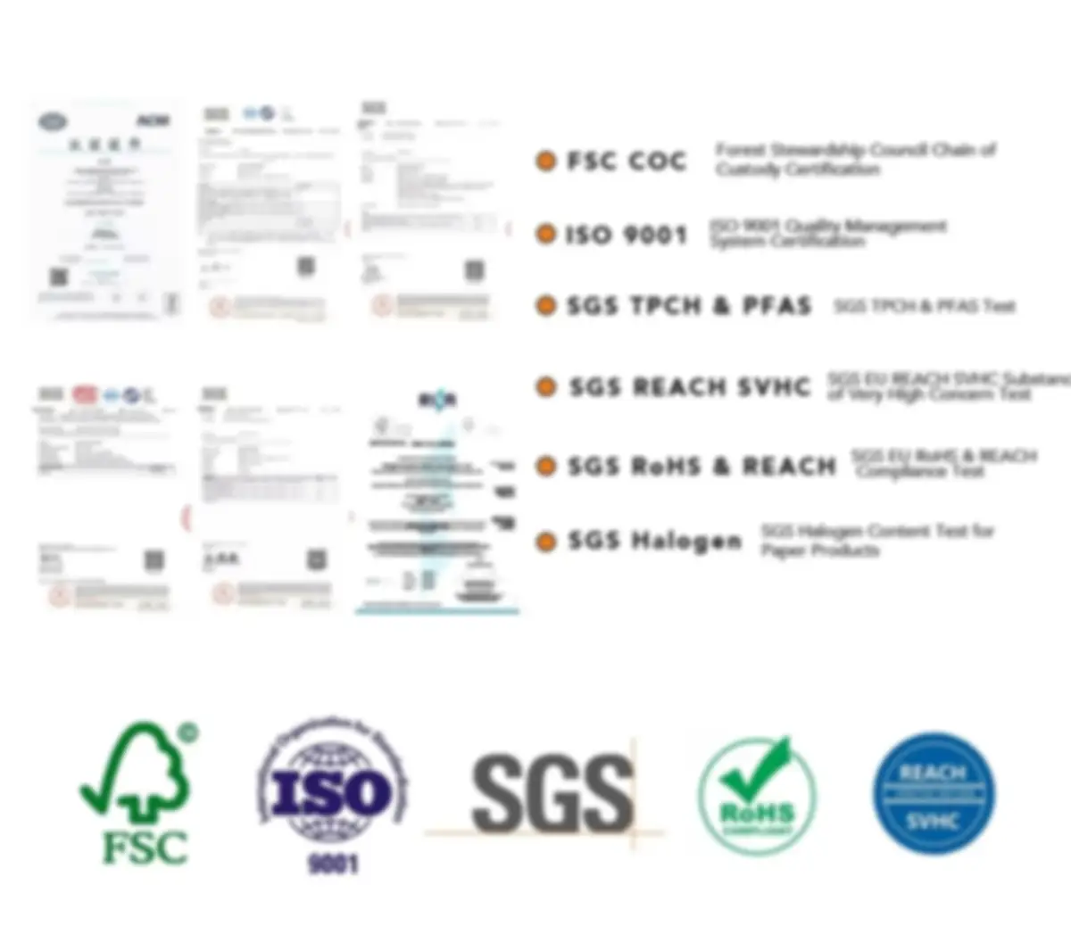 iso sgs certification packaging