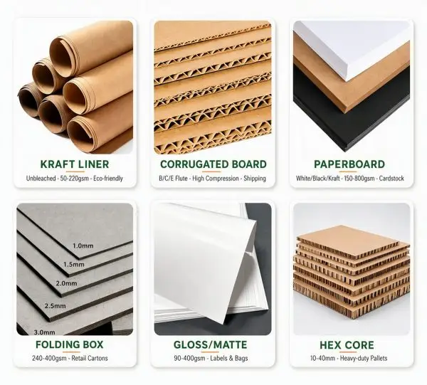 paper packaging materials cardboard