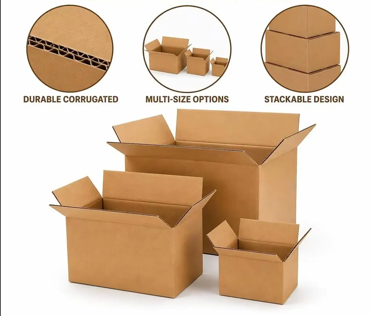 Corrugated Shipping Carton Boxes | Custom Printed Export Paper Packaging 3 premium corrugated shipping boxes